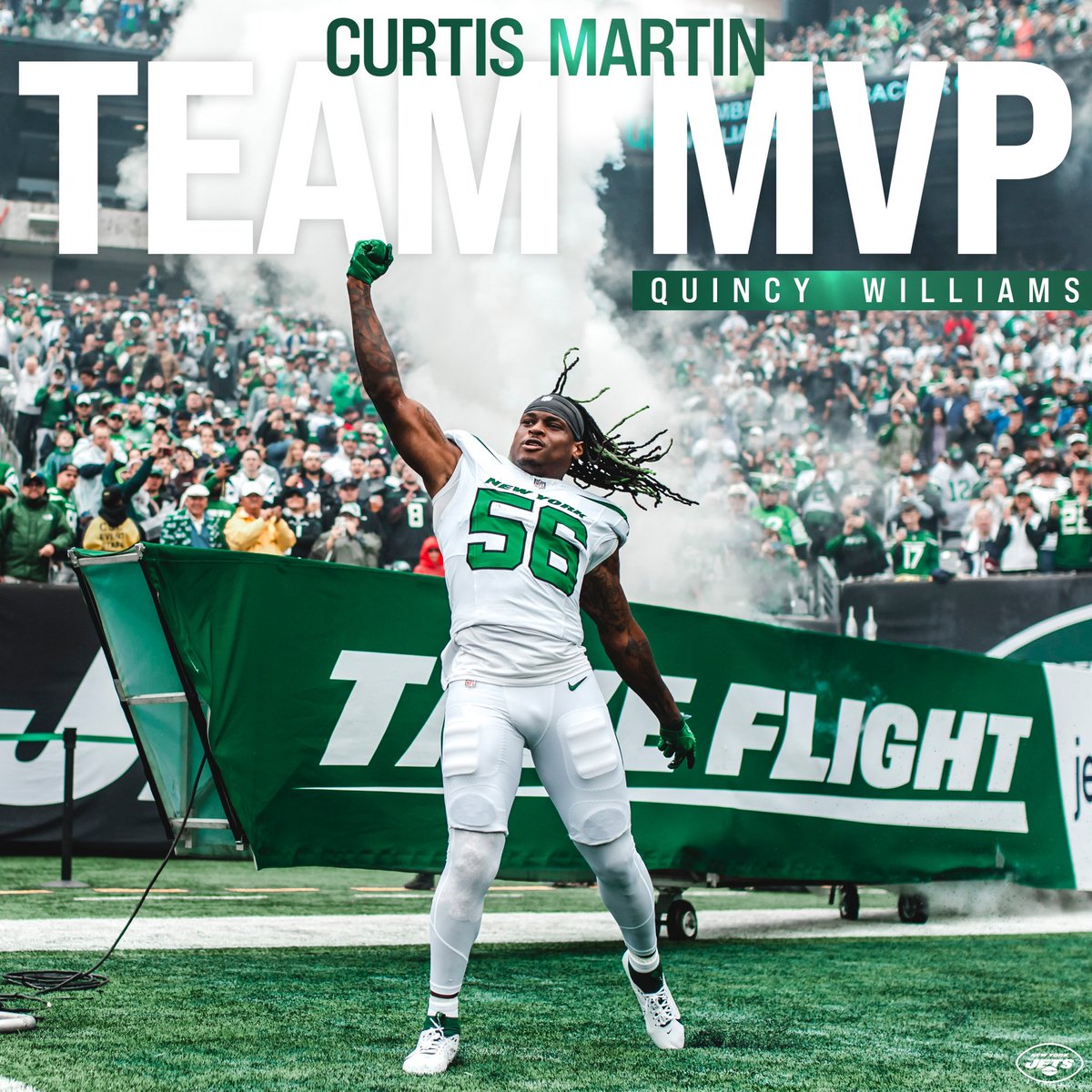 woodyjohnson4's tweet photo. Your 2023 Curtis Martin Team MVP…Quincy Williams. Congrats @quincywilliams_ ! https://t.co/93qVeOpa4S