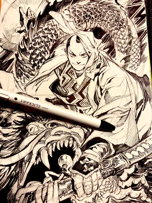 明度バランスみつつ書き込んで概ね線画アップです🙌
クリッカート使いやすすぎる 