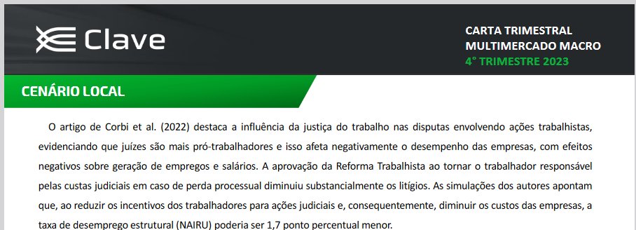 MorattoLucas's tweet photo. Carta da Clave sobre os impactos da reforma trabalhista na taxa de desemprego estrutural ( taxa de desemprego de “equilíbrio” ou “natural” que não resulta em aumento ou diminuição da inflação). https://t.co/hfBg5CqeCL