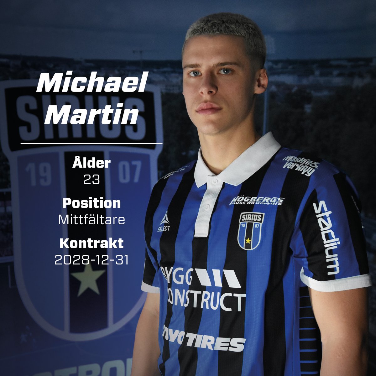 siriusfotboll's tweet image. Välkommen till Sirius, Michael Martin! 🔵⚫

ℹ️ Sirius Fotboll är överens med den tyska klubben SC Paderborn 07 om en övergång av den 23-åriga mittfältaren Michael Martin. Avtalet sträcker sig över säsongen 2028.

Läs mer på siriusfotboll.se
