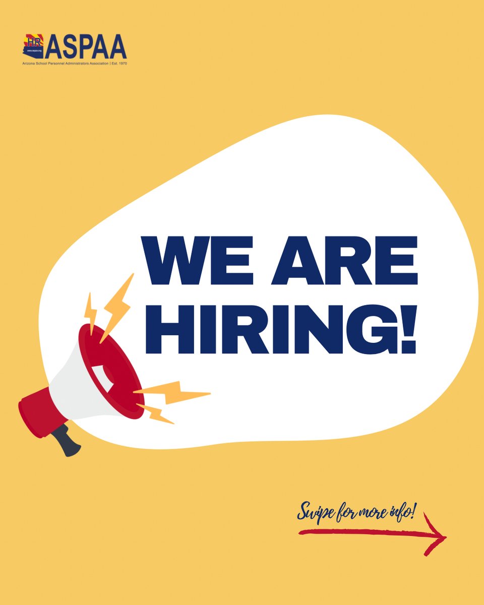 azaspaa's tweet photo. ๐ WE'RE HIRING! ๐ข Join our team in this hybrid, part-time role at $60/hr. ๐ฐโจ
*Application deadline is 01/31/2024. Apply now๐ https://t.co/44S6w2RkqI
#JobOpening #ProfessionalDevelopment #ASPAA #HR #Hiring #NowHiring #JobsinAz #HiringinAZ #CareersinHR #HumanResources https://t.co/qTkh4I6vKh