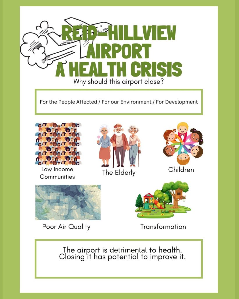 LatinaCoalition's tweet photo. Day 3 of showcasing our PALA Winter 2023 Cohort Group Projects! Today we are highlighting Group 3 ⬇️

The Reid-Hillview Airport is causing a health crisis for the entire community, but some of our most vulnerable community members are the most affected. Learn more below! https://t.co/HLWm2hb7I3