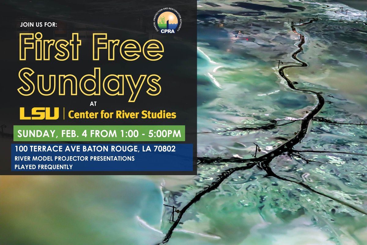 LouisianaCPRA's tweet photo. 📢Don't forget to mark your calendars! Our first First Free Sunday event of 2024 will be on February 4th from 1:00 pm to 5:00 pm. We'll be taking a break in January, but don't worry, we'll be back and better than ever for the new year. Can't wait to see you all in February! 🎉 https://t.co/rjPQduMqPw