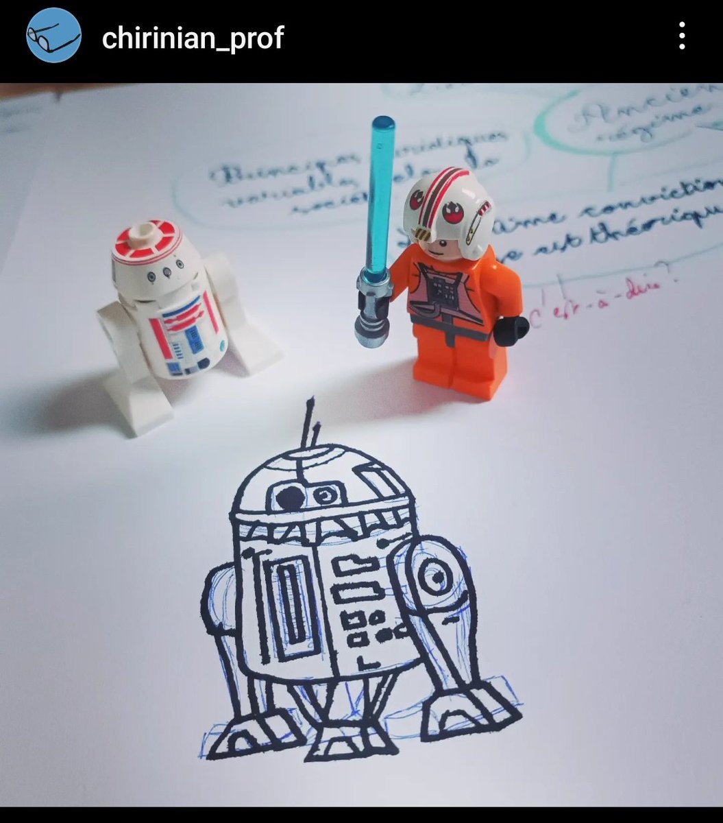 chirinianprof58's tweet photo. Quand #r2d2 est sur la copie de droit d'un élève, il ne faut pas hésiter à refaire la scène de la vente des droid à #lukeskywalker 😍 #dgemc #lego https://t.co/DebotKGYCG