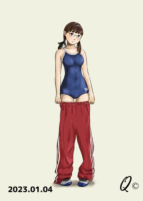 1年前のイラスト(微修正)
スク水✖ジャージ 