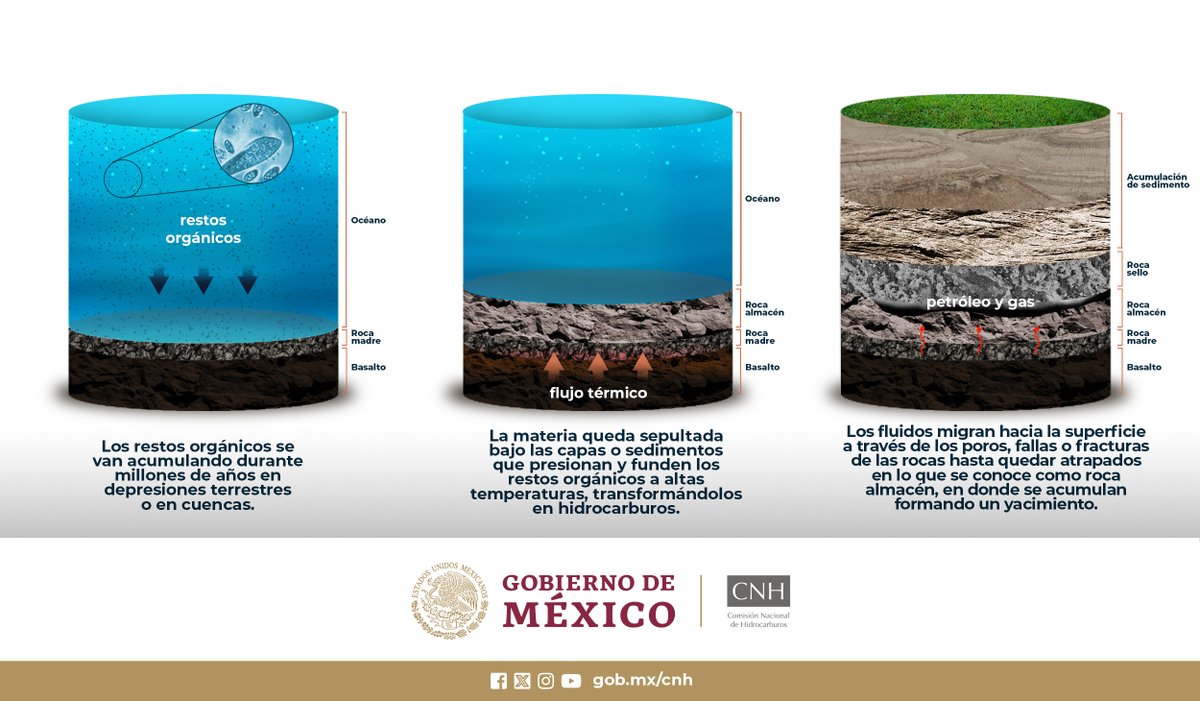 CNH_MX's tweet photo. ¿Cómo se forman los #hidrocarburos? #CNHloExplica https://t.co/c17nWr7Lhw