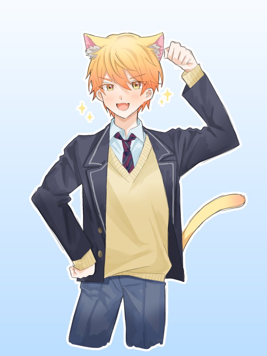 100日チャレンジ #prsk_FA #新しいプロフィール画像 DAY85 猫耳