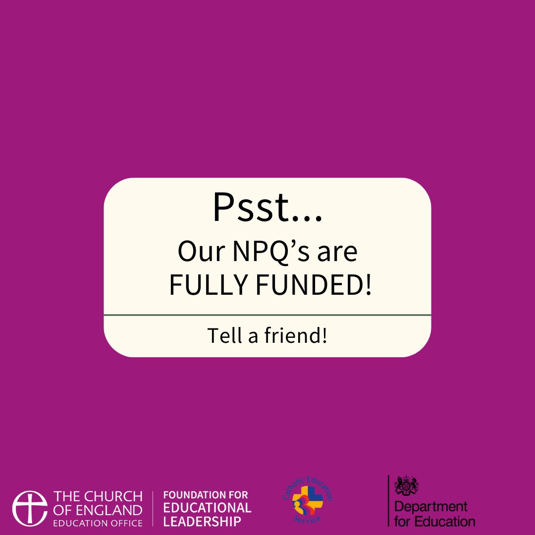 We know there are lots of things to consider when it comes to committing to doing an NPQ, but money shouldn’t be one of them! All our NPQs are currently fully funded so there’s never been a better time! cefel.org.uk/npq