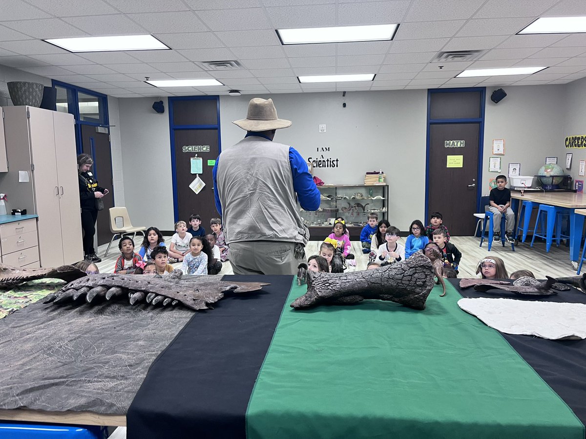 MrsShivers1's tweet photo. Thank you to our amazing @SWEPTO for bringing the @hmns Dinosaur Discovery to our school.  The kids had so much fun!!  @HumbleISD_SWE https://t.co/VzyblQdkjI