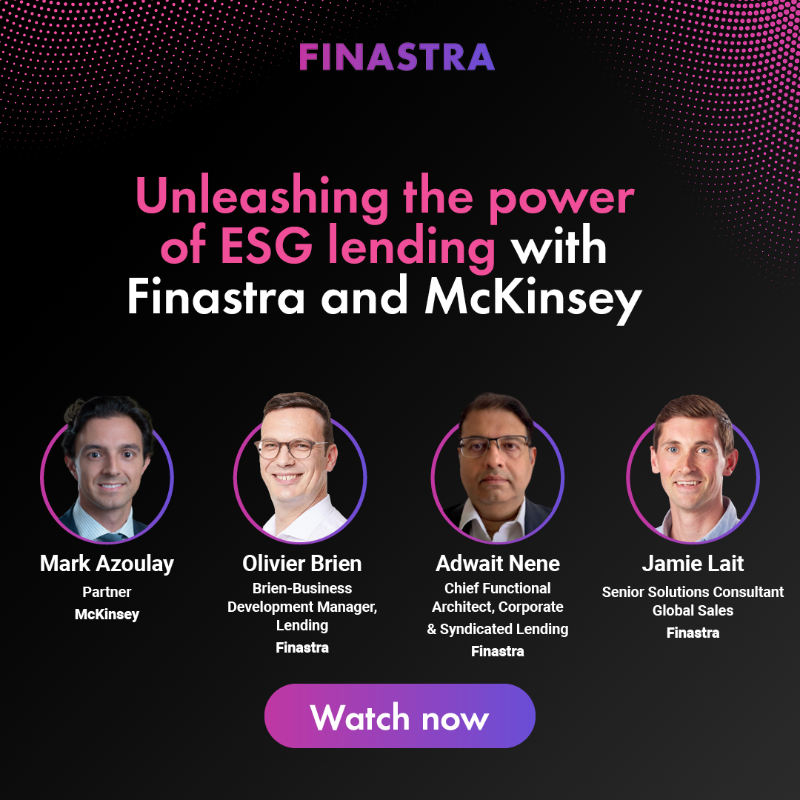 FinastraFS's tweet photo. 👇Watch this exclusive webinar with @McKinsey to unveil the transformative power of our #ESG Service, simplifying ESG lending. 

Don't miss out!