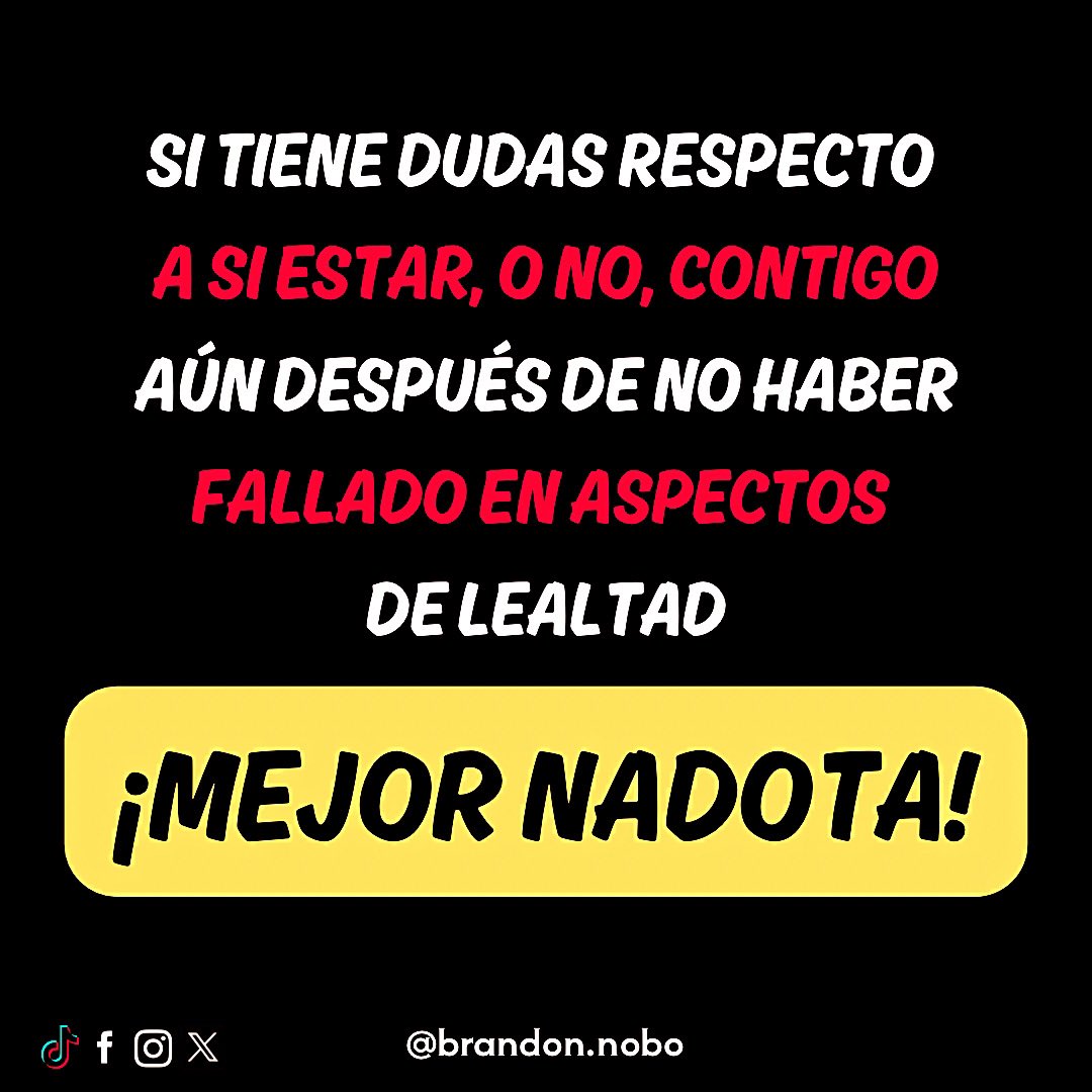 AMAH_Mexico's tweet photo. #MejorNadota. 

Cuando alguien quiere estar cerca de ti o establecer un vínculo, no lo duda, su actitud es buena, hace suficientes cosas para que lo tengas claro.
Pero si notas una actitud dudosa, apática, conflictiva, por un tiempo prolongado… Mejor Nadota. https://t.co/Wj5wy7rznz