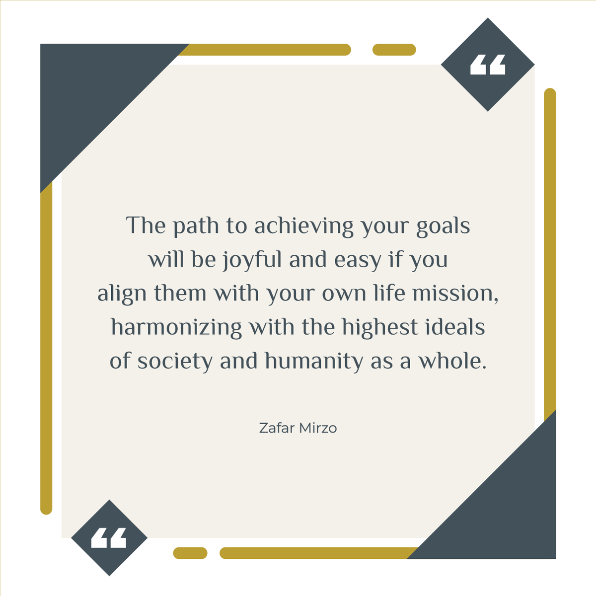 Lafeum: Daily Inspiration for the Modern Mind. (@lafeum_en) on Twitter photo The path to achieving your goals will be joyful and easy if you align them with your own life mission, harmonizing with the highest ideals of society and humanity as a whole.
<a href="/zafarmirzo/">Zafar Mirzo</a> The path to achieving your goals will be joyful and easy if you align them with your own life mission, harmonizing with the highest ideals of society and humanity as a whole.
<a href="/zafarmirzo/">Zafar Mirzo</a>
