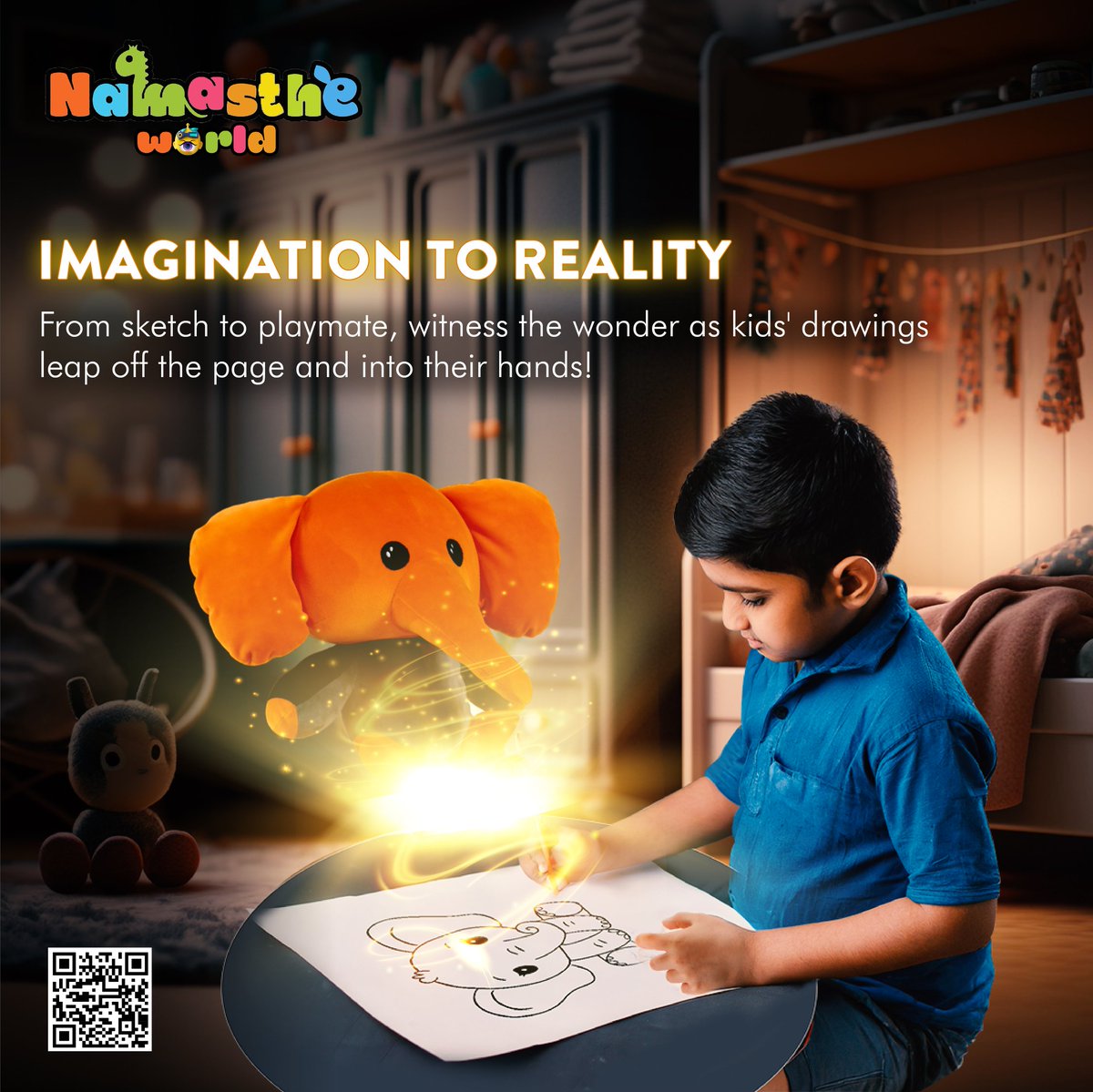 Unlocking imagination! Join the fun as we bring your little artist's drawings to life. Turn your kids imagination to huggable reality, with us. Tune in for the adorable transformations #SoftToys #plushie #namastheworld #woodentoys #sketchtoreality #drawing #kids #toys