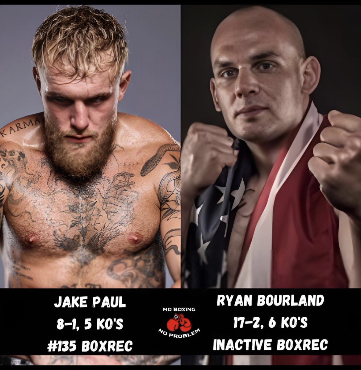 Jake Paul is rumored to face another professional boxer next in 35-year-old Ryan Bourland, who has competed at light heavyweight and cruiserweight throughout his career. 

Thoughts on the possible matchup? 🤔🥊

#boxing #jakepaul #jakepaulboxing #mostvaluablepromotions