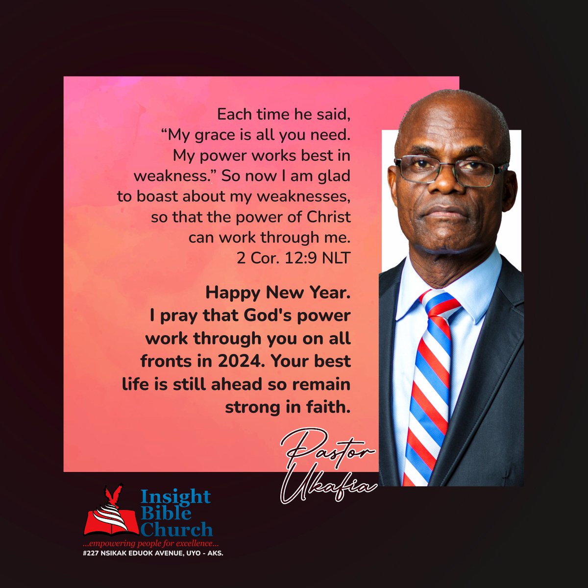 InsightBCHQ's tweet photo. From Pastor to you...
#NewYear2024 #grace #godatworkinyou #Newyearspeech #2024NewYear #welcometothenewyear https://t.co/6Xzn0TFxu5