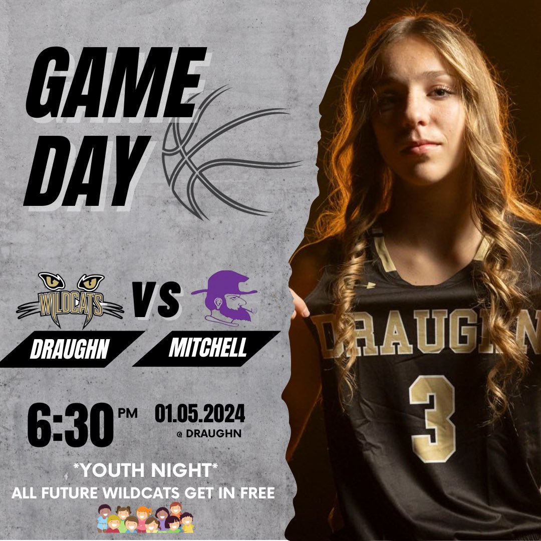 Come out to the den for our first match up of the new year! JV girls begin at 4 with others to follow. 

It’s also ⭐️ YOUTH NIGHT ⭐️
All future wildcats have free admission into tonight’s game.