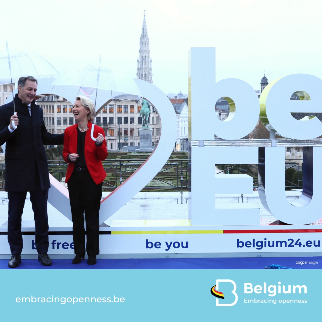 Belgium's tweet photo. 🇪🇺 🇧🇪 Yes! The start of #EU2024BE is a fact!

🎙 🥂Tonight, Belgium celebrates this moment with a grand opening concert at Bozar featuring Charlotte Adigéry, Jef Neve, Selah Sue, Lorenzo Gatto and many others!

🔴 Stream it live at 8 pm via https://t.co/bGl49Iq2LX https://t.co/QS6pCgl5mY
