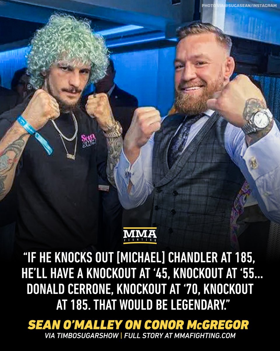 MMAFighting's tweet photo. Can Conor McGregor score a KO in his fourth weight class? 💥

📰 https://t.co/vOikylBIiA https://t.co/gVNu0KpWJF