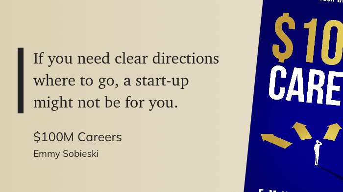 Between 2006 and today, I worked for start-ups of 3 people up to enterprises of 300K employees. Both (and everything in the middle) have pro's and con's. But if you need clear directions where to go, a start-up might not be for you. #Startup #careeradvice