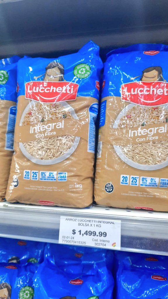 PreciosRosario2's tweet photo. #ArrozEnRosario
👉🏻 Otras opciones de 1 kilo en Súper #ArcoIris
💰 $849 #Primor
💰 $1499 #Lucchetti integral
💰 $1959 #MolinosAla
💰 $2229 #Lucchetti doble Carolina
#FotoTestigo 📸 https://t.co/ijQov7nUTH