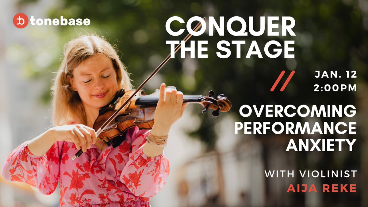 AijaReke's tweet photo. Please, join my presentation about overcoming performance anxiety - a topic so relevant to most professional musicians and music students. 
Friday January 12 at 2 pm on Tonebase platform.
To watch it for free, please use this link:

https://t.co/GZA9sw7XIm #tonebaseviolin https://t.co/3Jq6IESWmN
