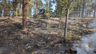 WyoStForestry's tweet photo. Wyoming State Forestry recently assisted with a fire on State Trust Lands.

Snowpack in Wyoming is currently below average.  Be aware of current fire conditions, even in the winter months and take proper precautions. https://t.co/clt3SYnUAY