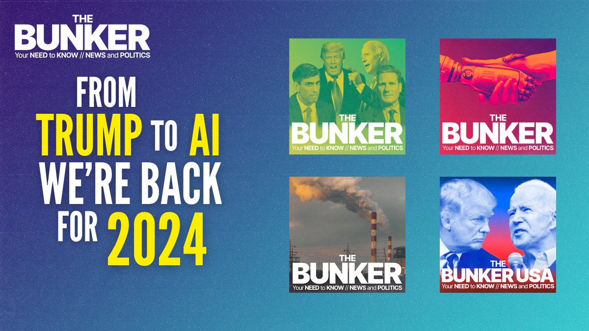 It's been a busy first week back for @bunker_pod, where we've discussed Sunak, Trump, AI, the economy and plenty more... (with @sturdyAlex, @Nndroid, @gavinesler, @drkatedevlin, @whignewtons, @kyletaylor, @Gilesyb) listen.podmasters.uk/ListenToTheBun…