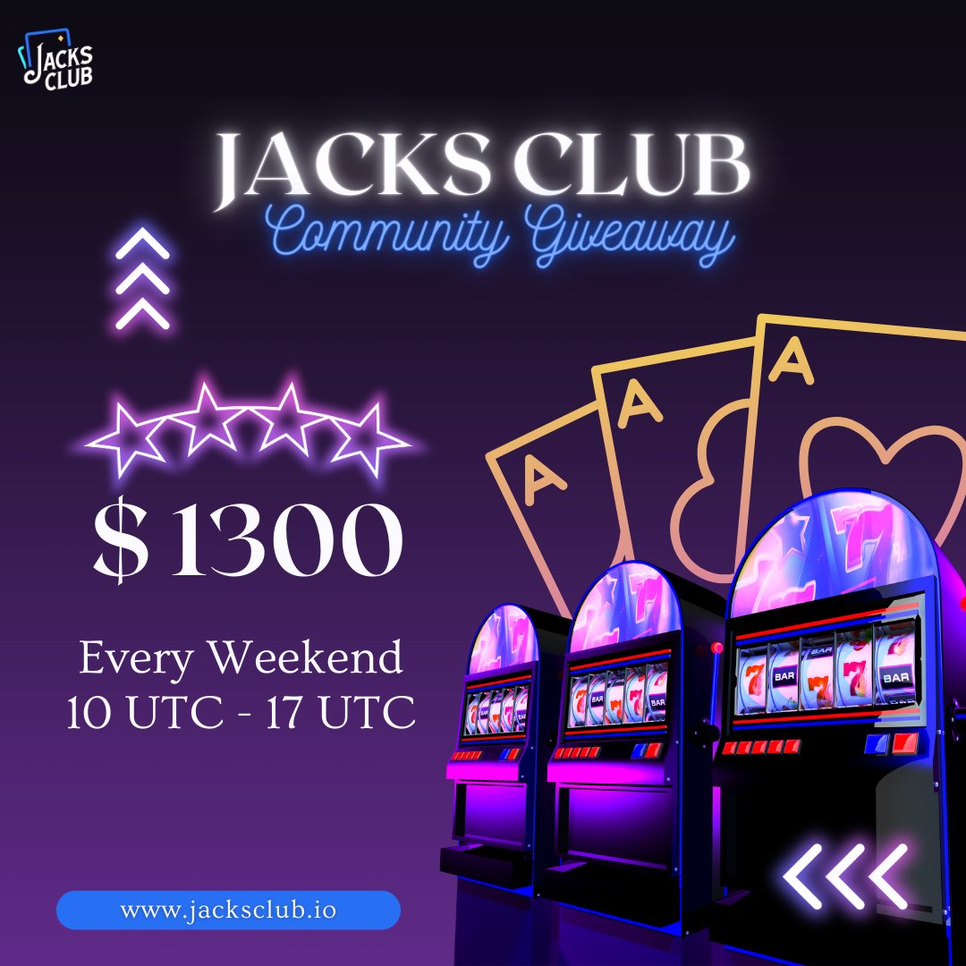 JacksClubCasino's tweet image. 📅Total Monthly Giveaway: $1,300 for the JacksClub community!

 🚀Dive into the "Weekend Community Giveaway" at #JacksClub!

More details at JacksClub.io. 

Let's make weekends unforgettable!🎁

#Giveaway #casino #GiveawayAlert #CryptoCommunity