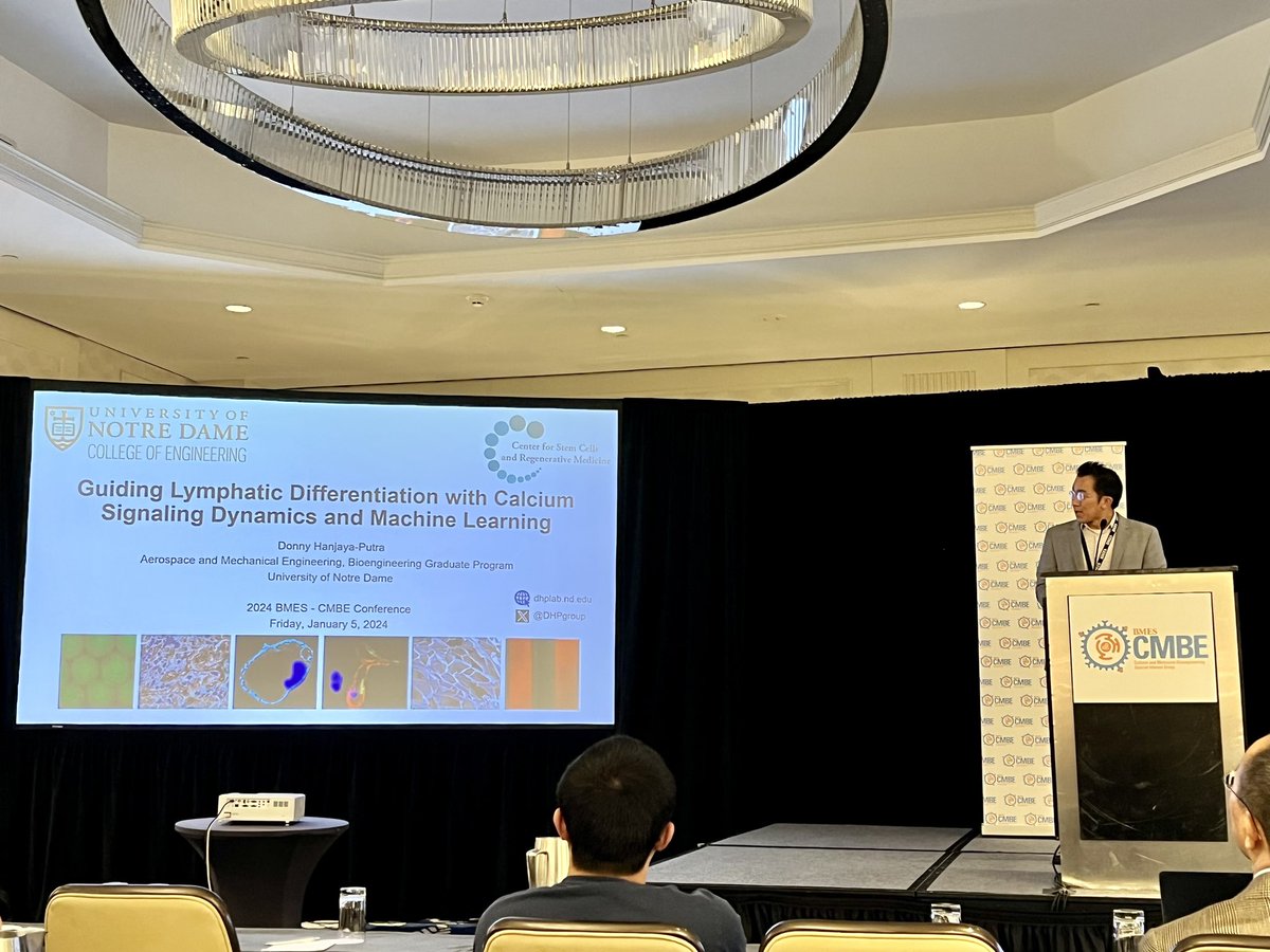 CMBEjournal's tweet photo. 2024 @CMBE_BMES Rising Star Donny Hanjaya-Putra of @NDBioeng presenting on his lymphatic development research! https://t.co/7v9sxc7zB4