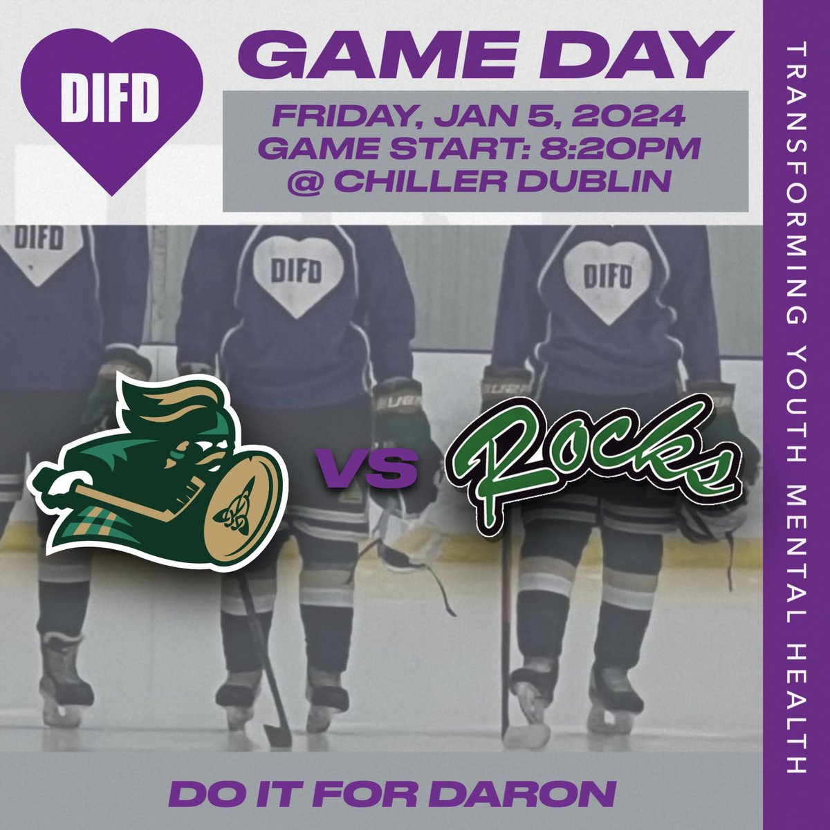 The 11th Annual Do It For Daron Jerome vs Coffman hockey game is tonight. Raising awareness for youth mental health issues, while minimizing the stigma connected with mental health concerns. Come show your support for an important mission.