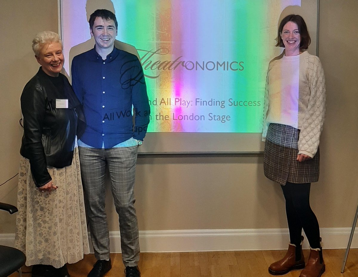 The @Theatronomics project being superbly represented at the #bsecs24 conference in Oxford by @JennyLBuckley , Susan Bennett, and Leo Shipp! A fantastic start to 2024! @MooreInst @SchoolEMCA