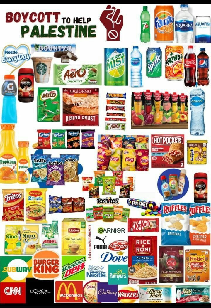 brands to boycott to help palestine.

#FreePalestine