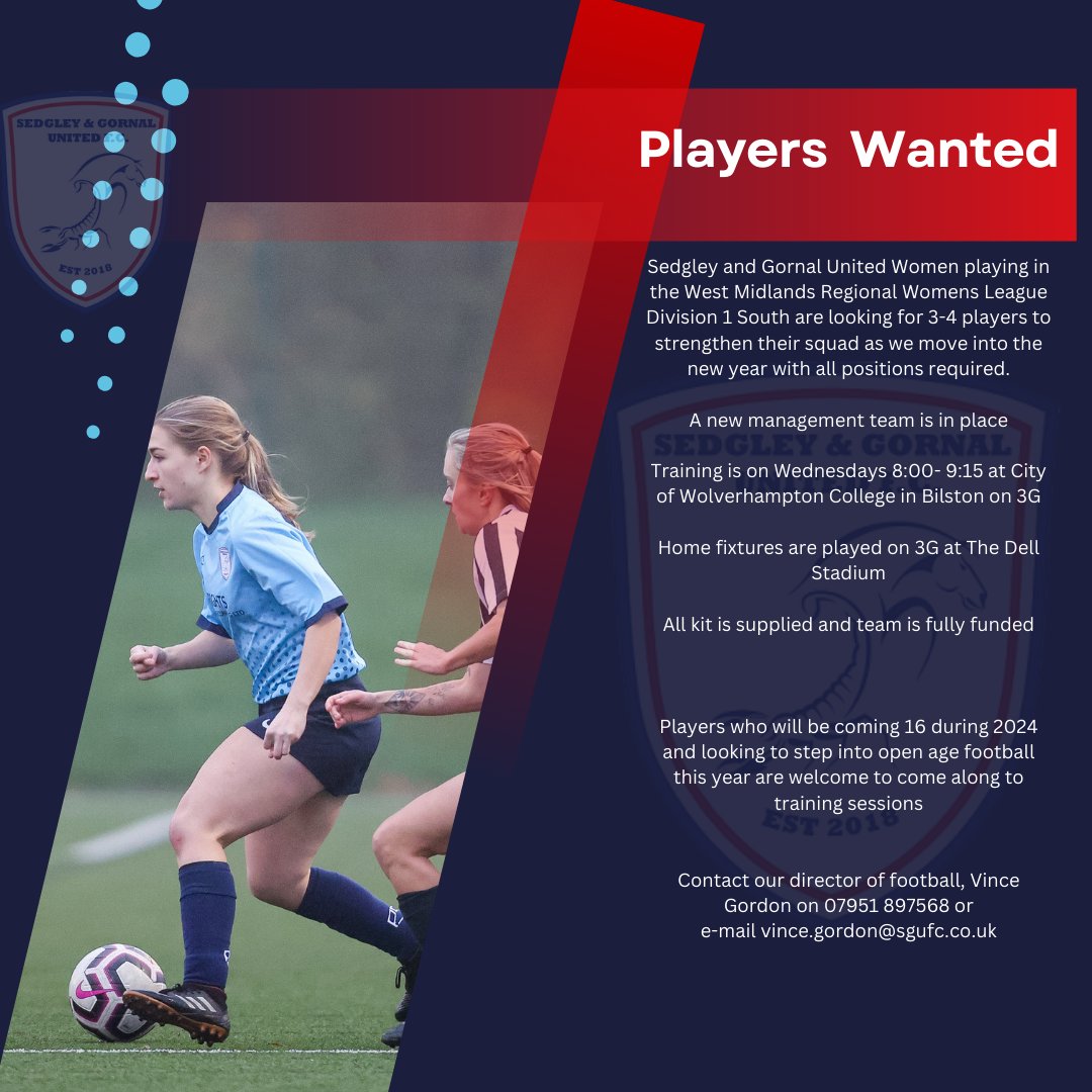 Are you looking for a new team in 2024, not getting enough match time, just looking for a change or looking for progression?

Please get in touch and come along to our training sessions