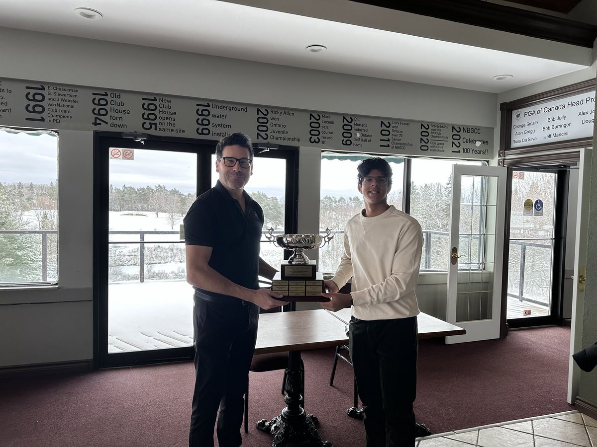 Congratulations to Mr. Dev Bassi our 2023 Mary and Ernie Levis award recipient. Dev is a Junior member, current NBGCC employee and always volunteers with our junior Golf program and with various other events around the club including the 2023 Canadian Junior Boys Championship.