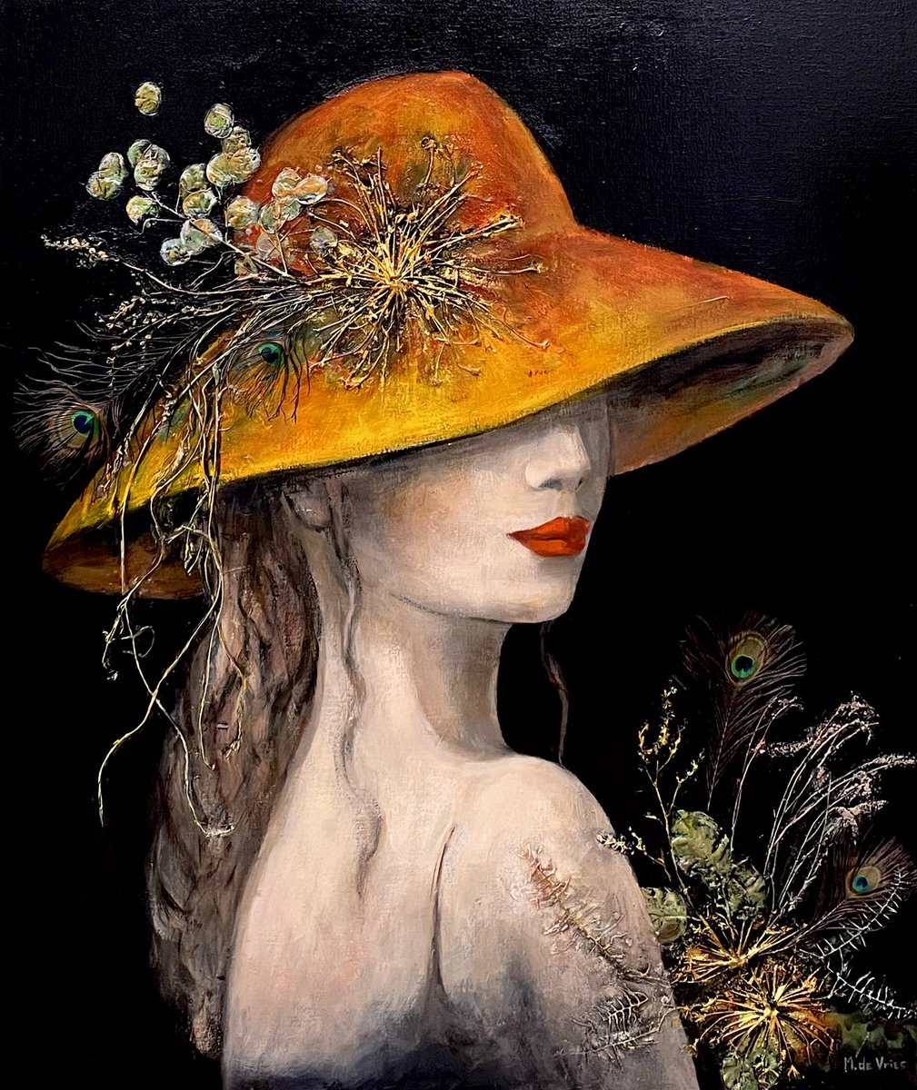 devriesmaria's tweet photo. Nieuw! Schilderij in gemengde techniek met bloemen en goud. 100-120 cm. 
https://t.co/bXTvWfdv8A https://t.co/SHZ01VoWyI
