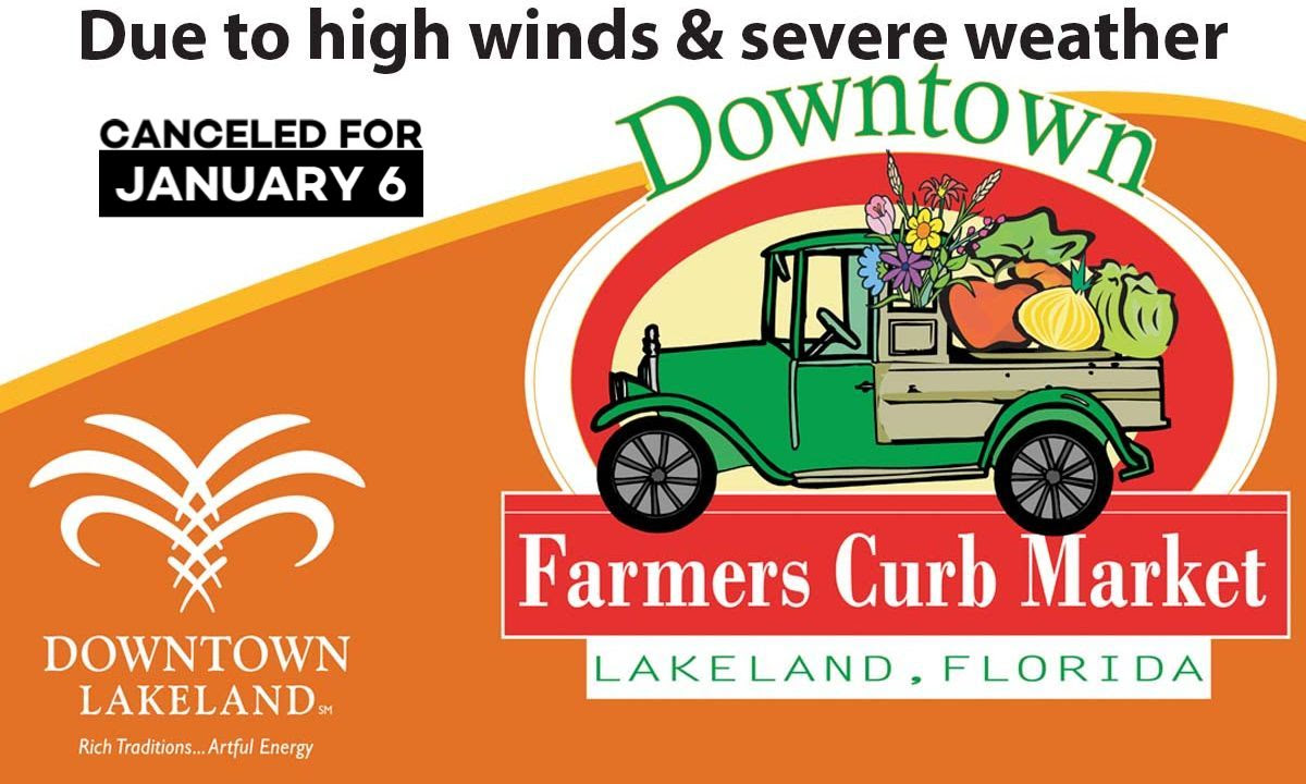 CurbMarket's tweet photo. We are canceling the Farmers Market for January 6 because every weather forecast we check predicts sustained winds of 10 mph or higher, gusts of 20 mph or higher, and a rain chance of 85% or higher during the peak of the Market from 10am-2pm. Thanks! https://t.co/EBDUBW9OzG