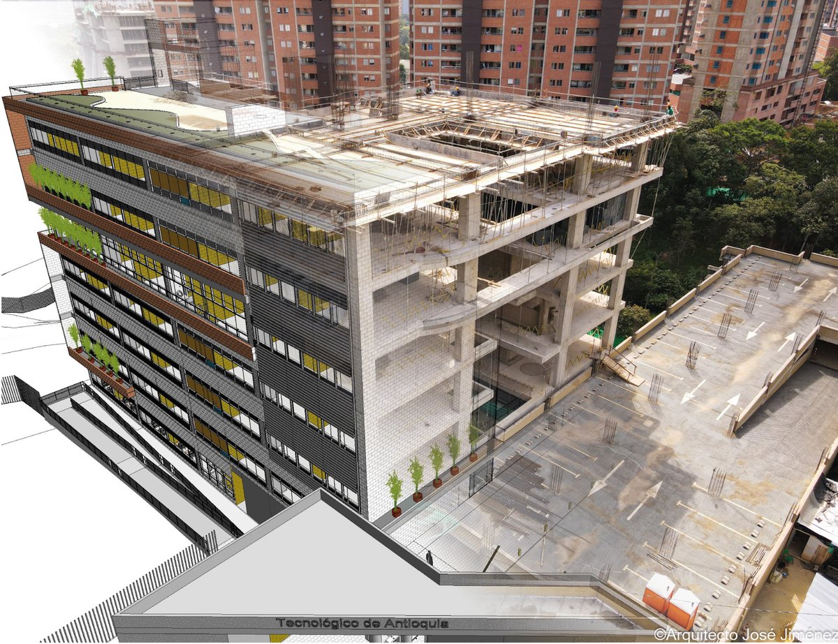 Atinfinitum's tweet photo. Es de inmenso orgullo y satisfacción para mi compartirles el avance de obra del campus universitario Itagüí sur del @tecdeantioquia , proyecto del cual soy el arquitecto diseñador. Una obra que cuando finalice impactara de manera positiva beneficiando a más de 5.000 estudiantes. https://t.co/V4asiS8n3a