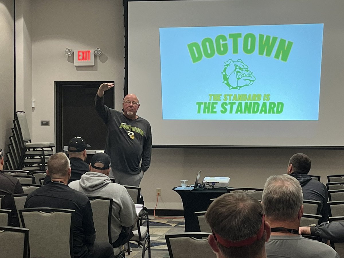 Coach Rick Darlington sharing his secrets to success at the state FACA coaches convention.