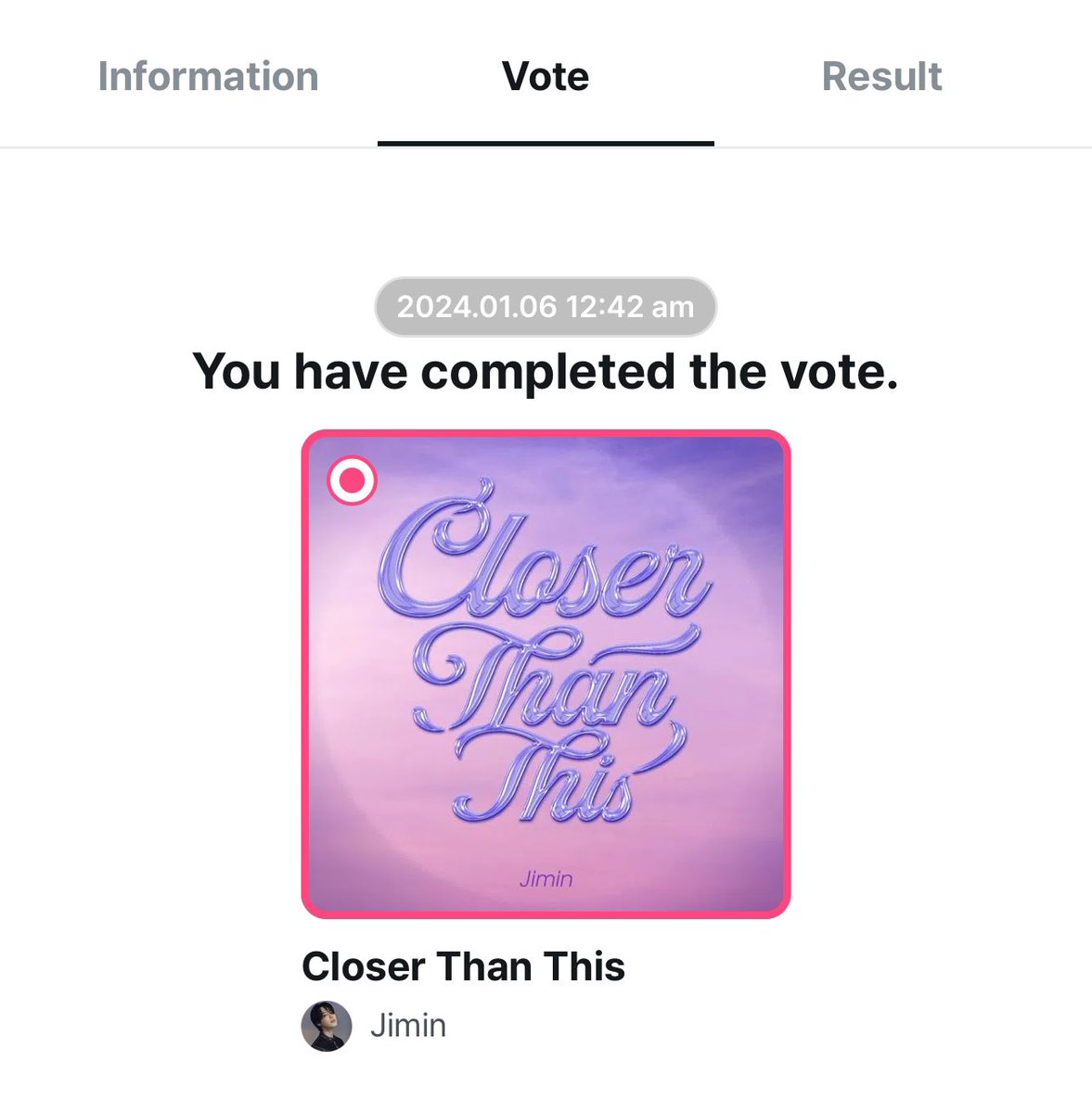 sevenrchive's tweet photo. ARMY! JIMIN’s ‘CLOSER THAN THIS’ HAS BEEN NOMINATED ON MCOUNTDOWN! PLEASE DON’T FORGET TO VOTE‼️

🗳️: https://t.co/xOgGreOsw1 https://t.co/aZfTNnJTEh
