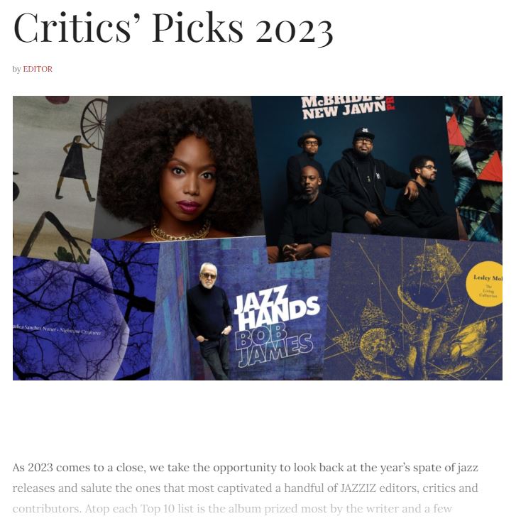 JAZZ HANDS selected as Critic's Picks of 2023, as one of the year's most captivating jazz projects! Check out the article at Link in Bio, or bit.ly/48mNxxs #bobjames #jazz #jazzhands #jazziz @JazzizMagazine