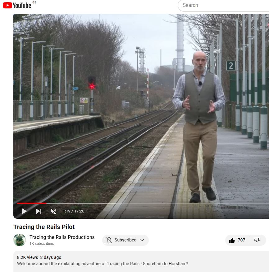 WOW! 3 days after launch, the pilot episode of the programme about disused railways has clocked up over 8,000 views, and the channel has over 1,000 subscribers.

Take a look here: youtube.com/watch?v=pHw7Av…