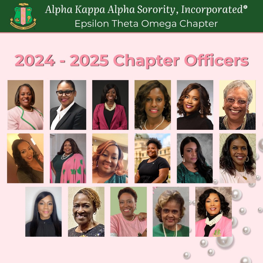 eto_aka's tweet photo. Congratulations to the newly-elected 2024-2025 Chapter Officers of Alpha Kappa Alpha Sorority, Incorporated®, Epsilon Theta Omega Chapter, under the capable leadership of Araina Daniels! 

#SoaringWithAKA #AKAETO #WeAreSouthCentral #AKA1908 https://t.co/PJtmjLnSMY