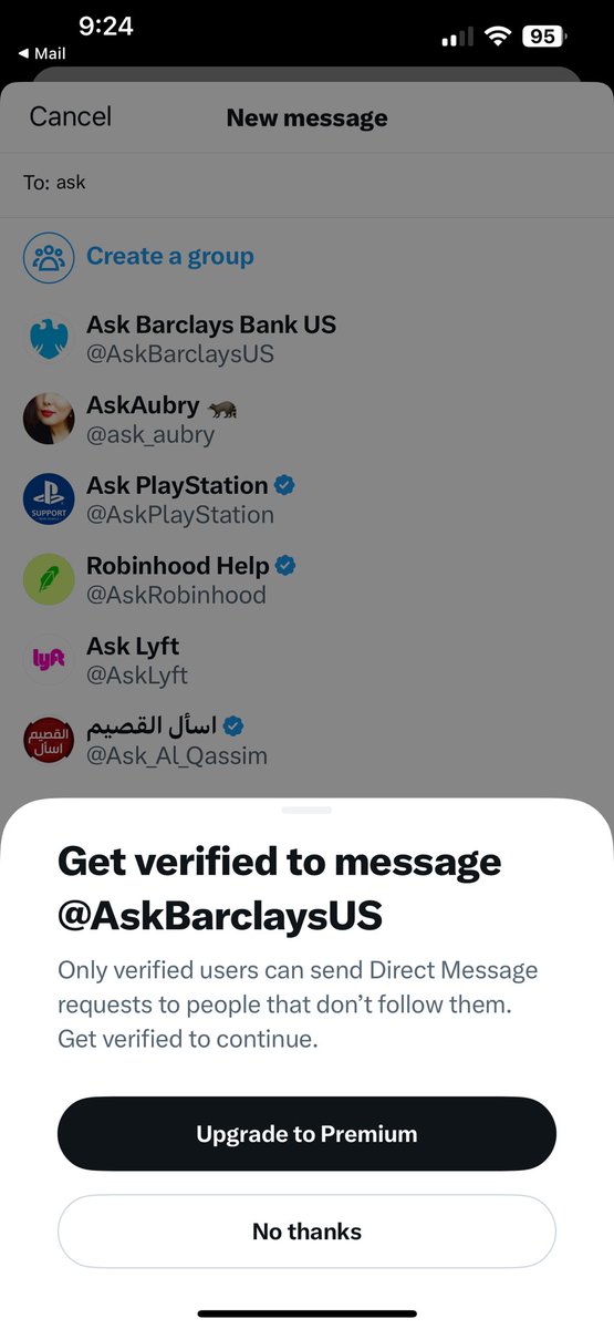 willsock's tweet photo. @AskBarclaysUS @AskBarclaysUS only verified users can send dms https://t.co/gW8aKUmgCe