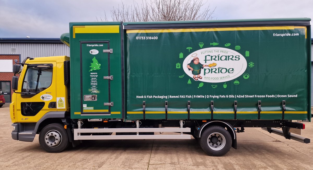 First truck livery of the year, fitted today for Friars pride, curtain sider #vehiclegraphics