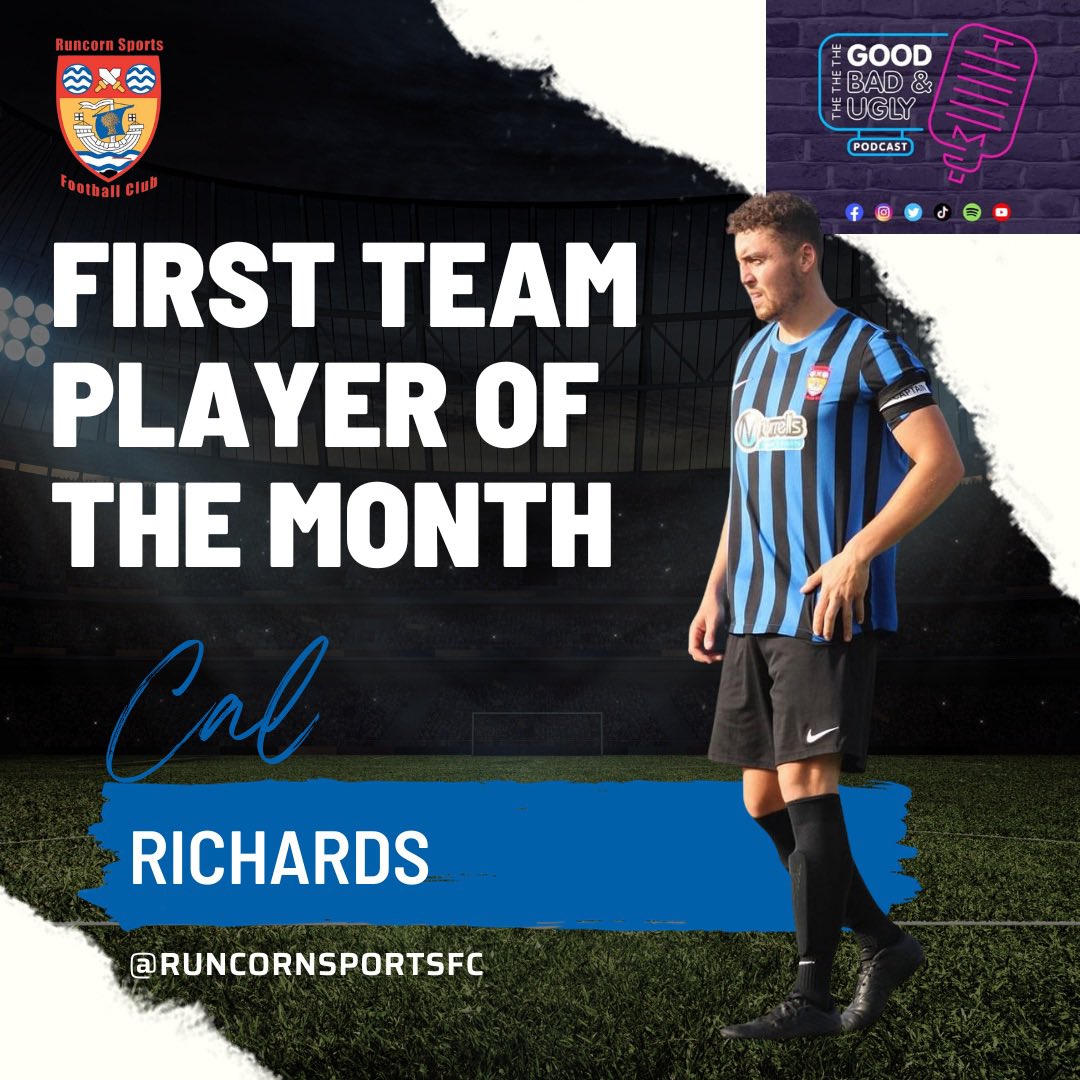 RuncornSportsFC's tweet photo. Afternoon everyone, I would like to introduce you to our first team’s December Player of The Month. 

Our captain, Cal Richards @CalRichards333 

Cal has been a rock so far this season. He leads by example and never puts a foot wrong. https://t.co/4RKeHupmpj