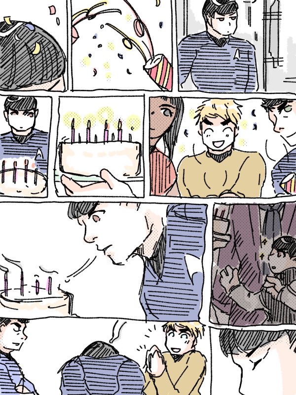 スポックお誕生日おめでとう！！！まずは毎年のやつね！自分自身にとってしっくりするスタイルで生きてほしいです！