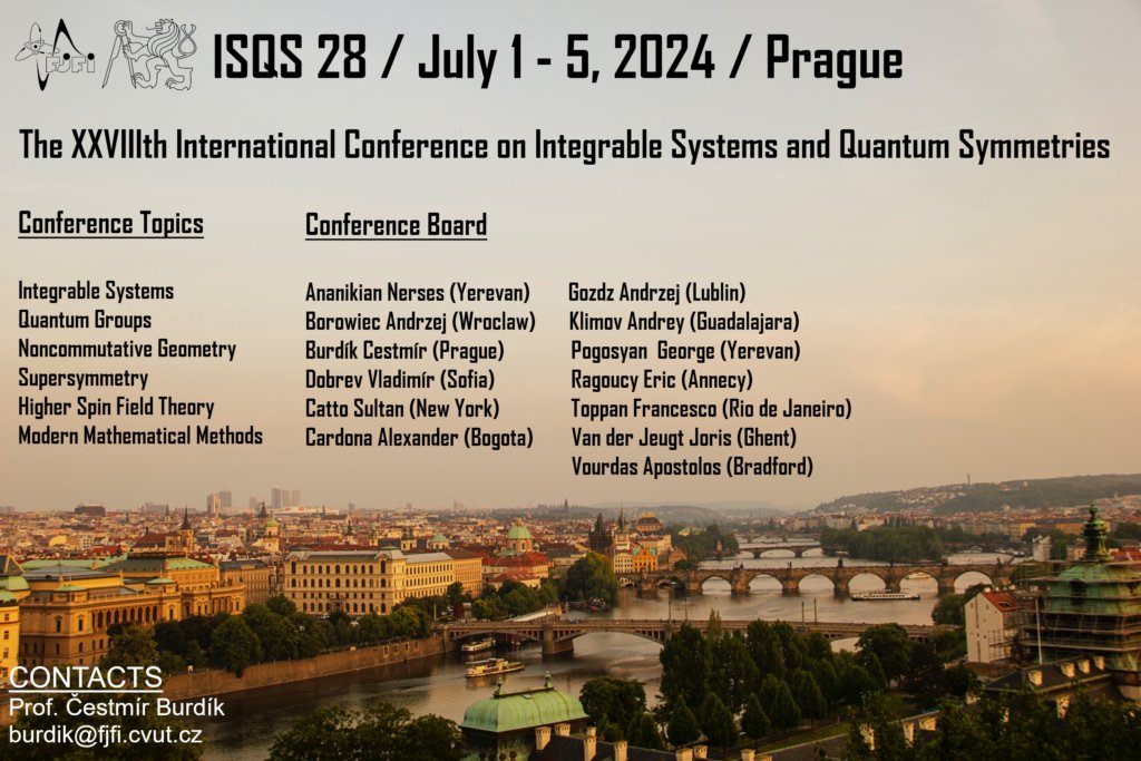 integrablesys's tweet photo. 💡 XXVIII International #Conference #ISQS28 

🌏 Prague 🇨🇿   🗓️ July 1-5, 2024 

https://t.co/8LGfRGy0hs

cc @adhara_mathphys @DynamicsSIAM @emulenews @euromathsoc @evamirandag @InertialObservr @marianojavierd1 @robjlow @SignorAldo @wlmb
#integrablesystems #symmetries #quantum https://t.co/fKBd0XXf2x