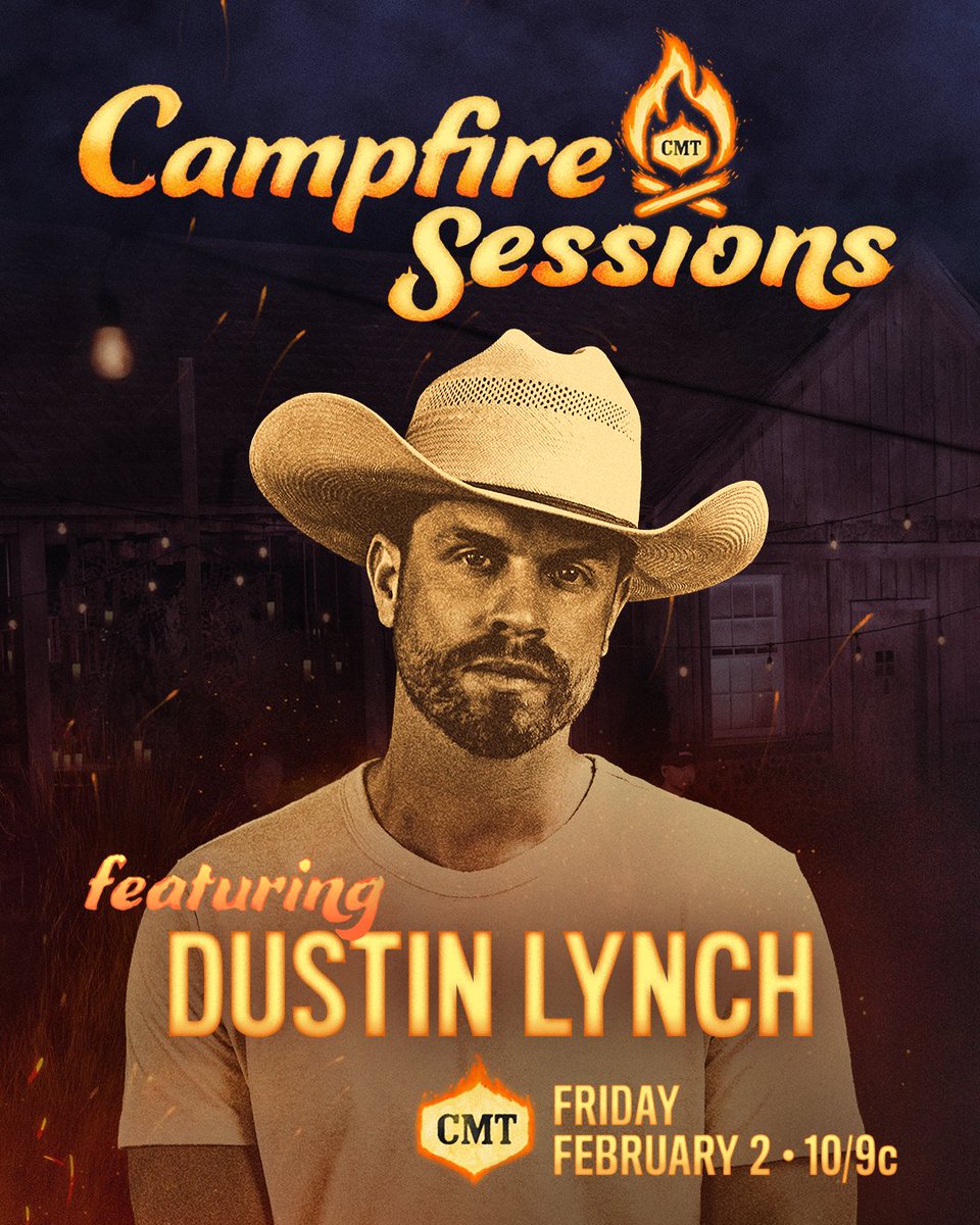dustinlynch's tweet image. Pumped to take over CMT Campfire Sessions, performing some songs and sharing their stories. Check out the episode of #CMTCampfireSessions on February 2 at 10/9c on @CMT !