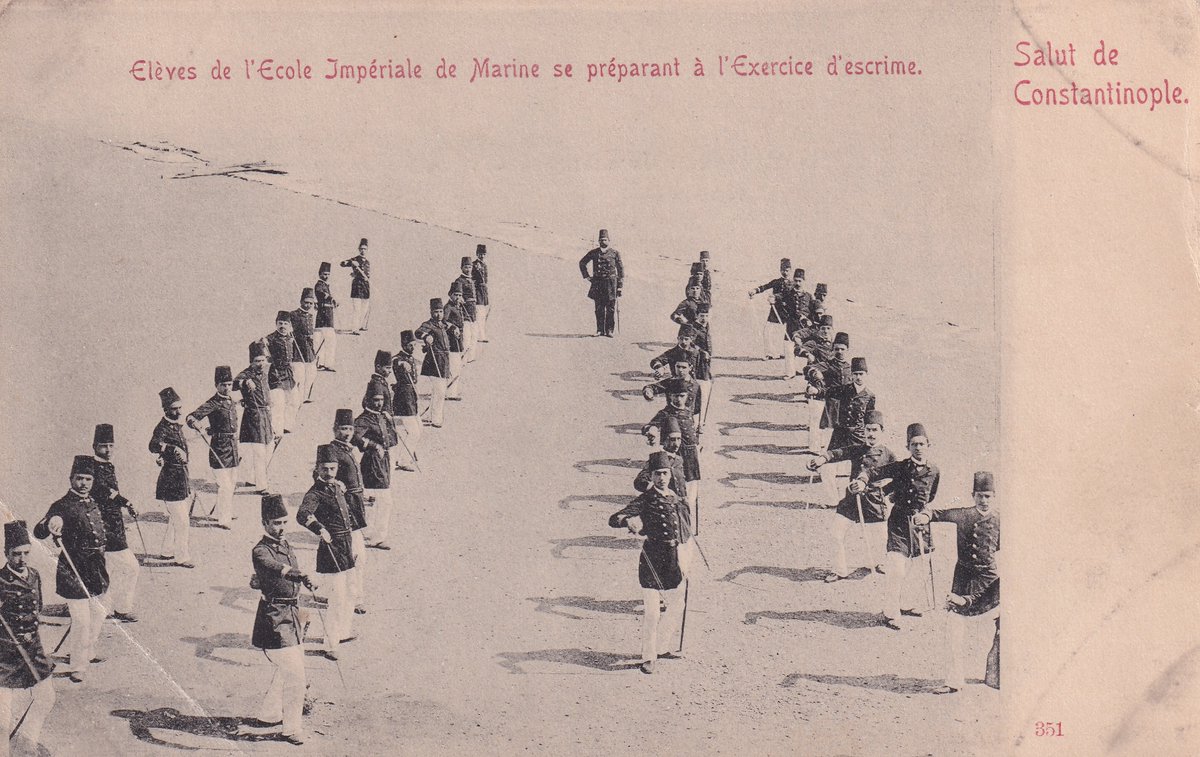 burakfilateli's tweet image. Heybeliada Deniz Harp Okulu öğrencileri eskrim çalışması yaparken, Kartpostal (Eleves de l'Ecole Imperiale de Marine se preparant a l'Exercice d'escrime)
#heybeliada #halki #postcard #kartpostal