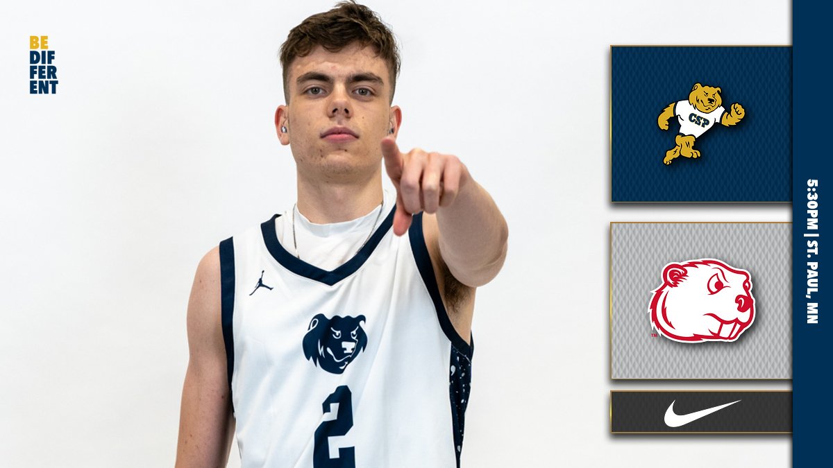 CSPBearsMBB's tweet photo. GAME DAY !
5:30PM | St. Paul, MN
vs Minot State University
📺 NSIC Network
#BEDIFFERENT #BEARCULTURE https://t.co/CEgCRoHGiS